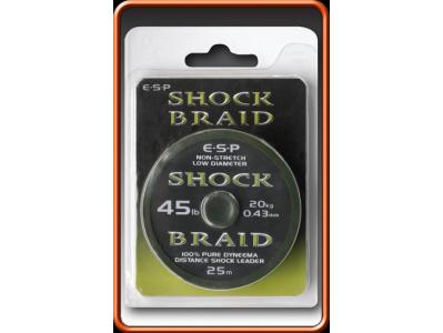 Tresse Shock Braid E-S-P 45lbs 25m�tres (sp�ciale t�te de ligne) en vente sur procarpe.com